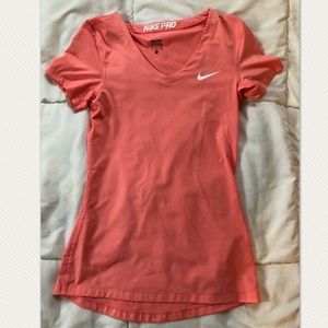 Coral colored Nike top